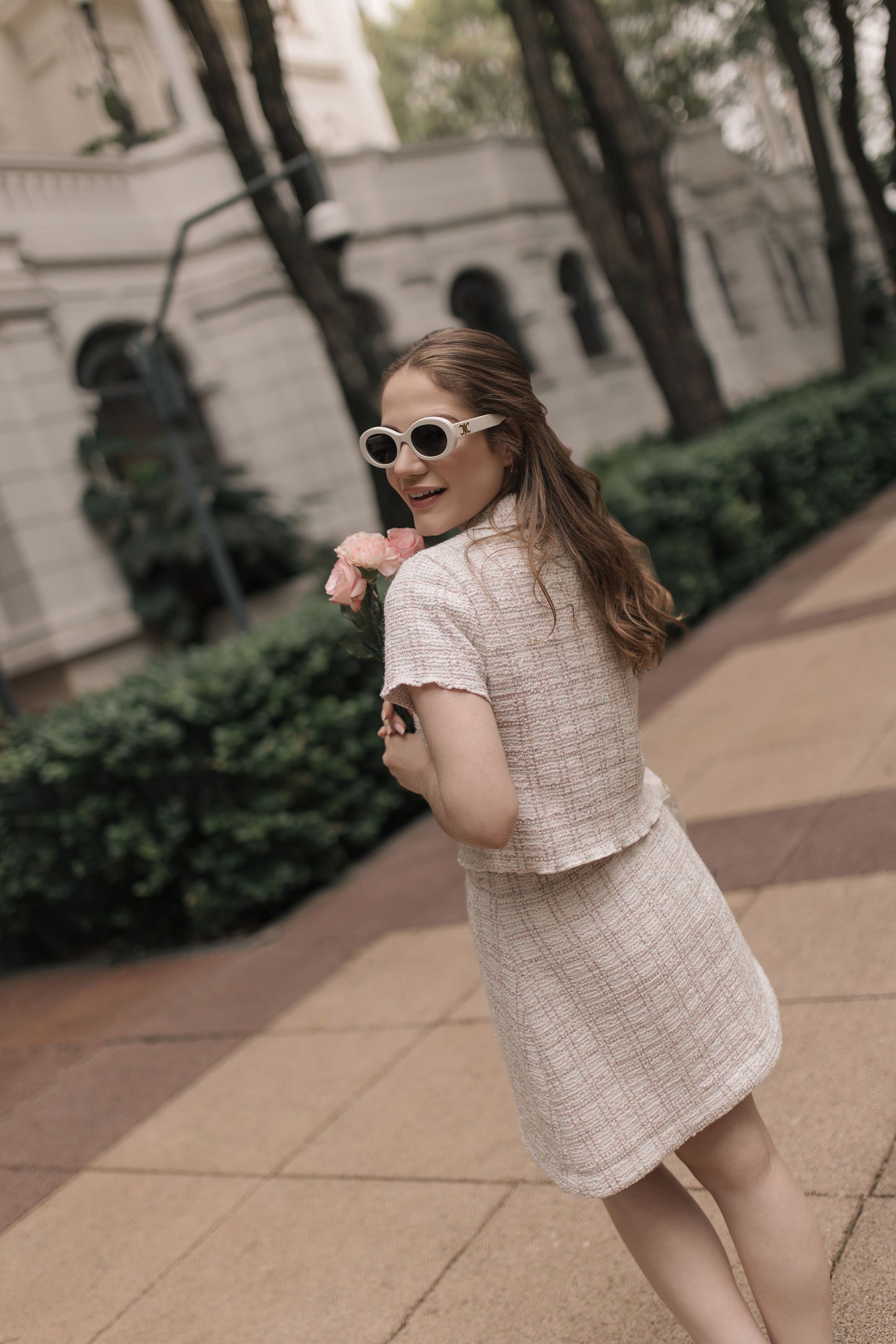 Pink Tweed Skirt