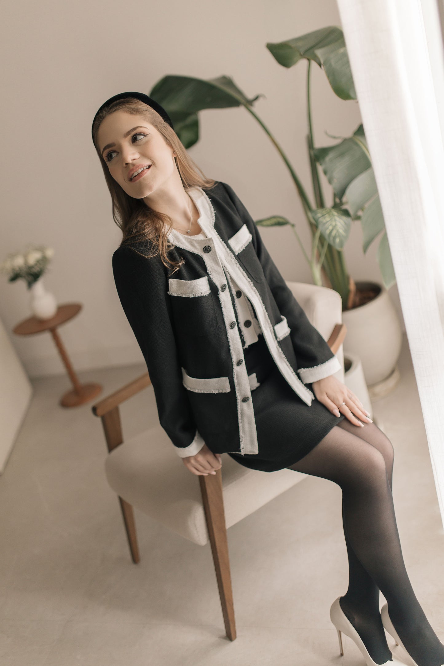 Black Tweed Blazer