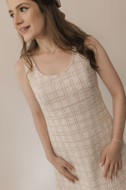 Pink Tweed Dress