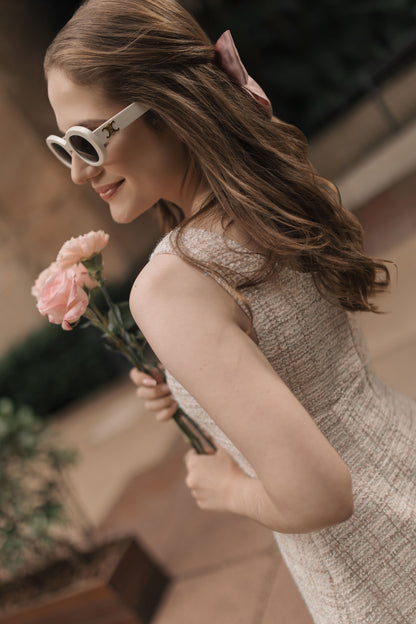 Pink Tweed Dress