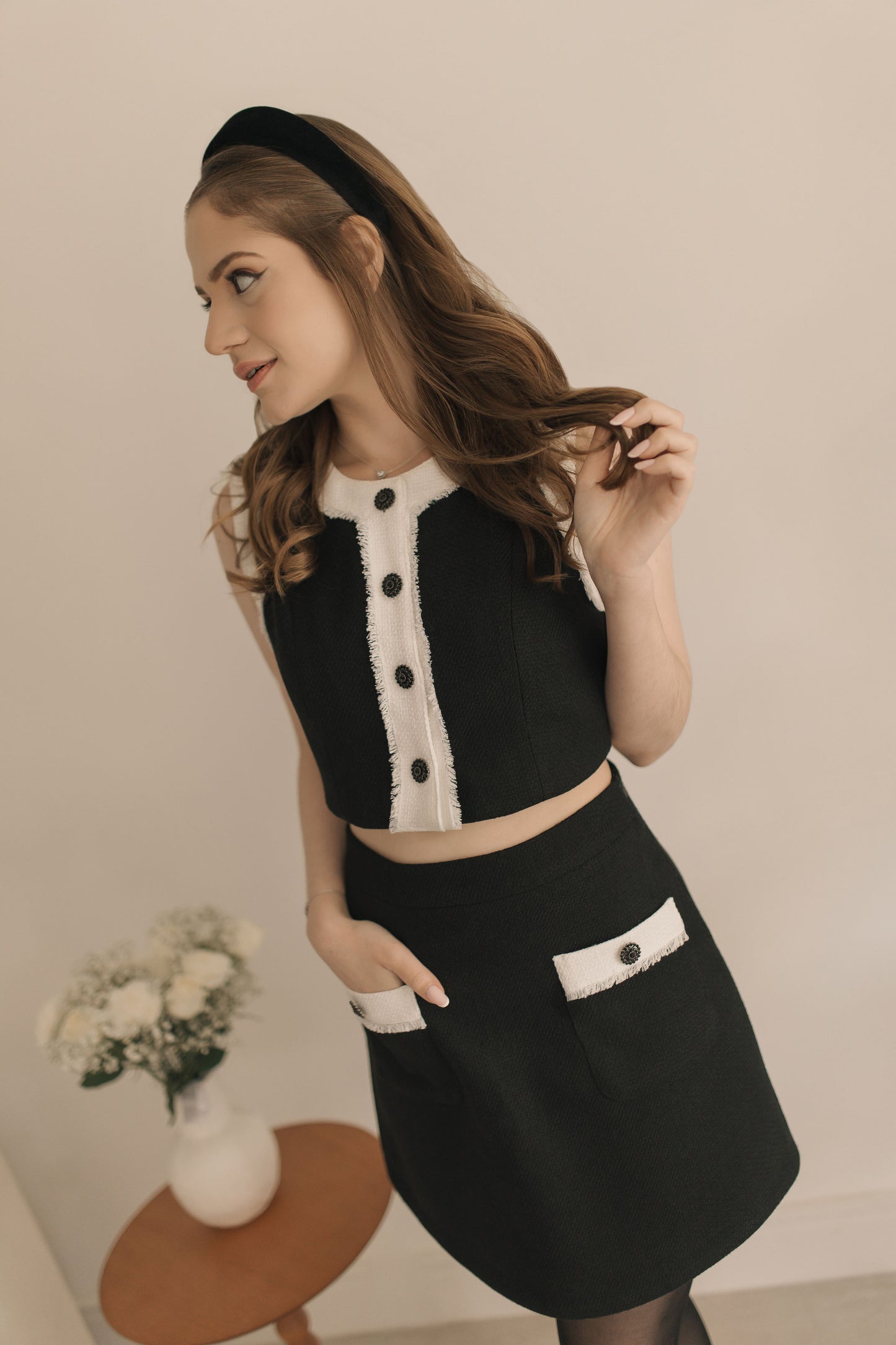 Black Tweed Skirt