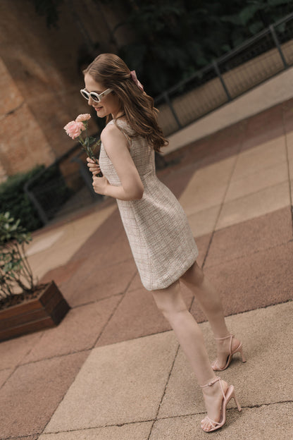 Pink Tweed Dress