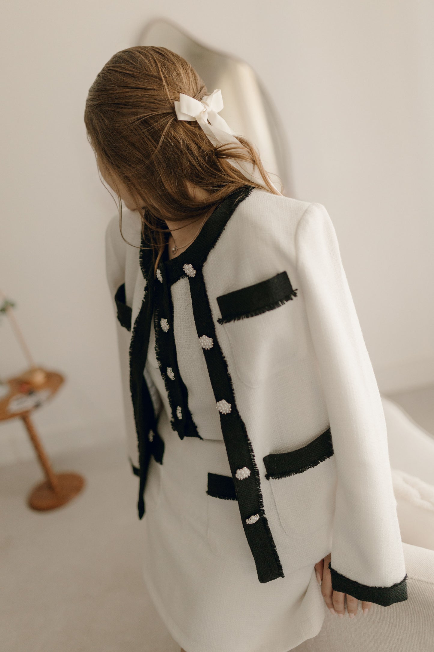 White Tweed Blazer