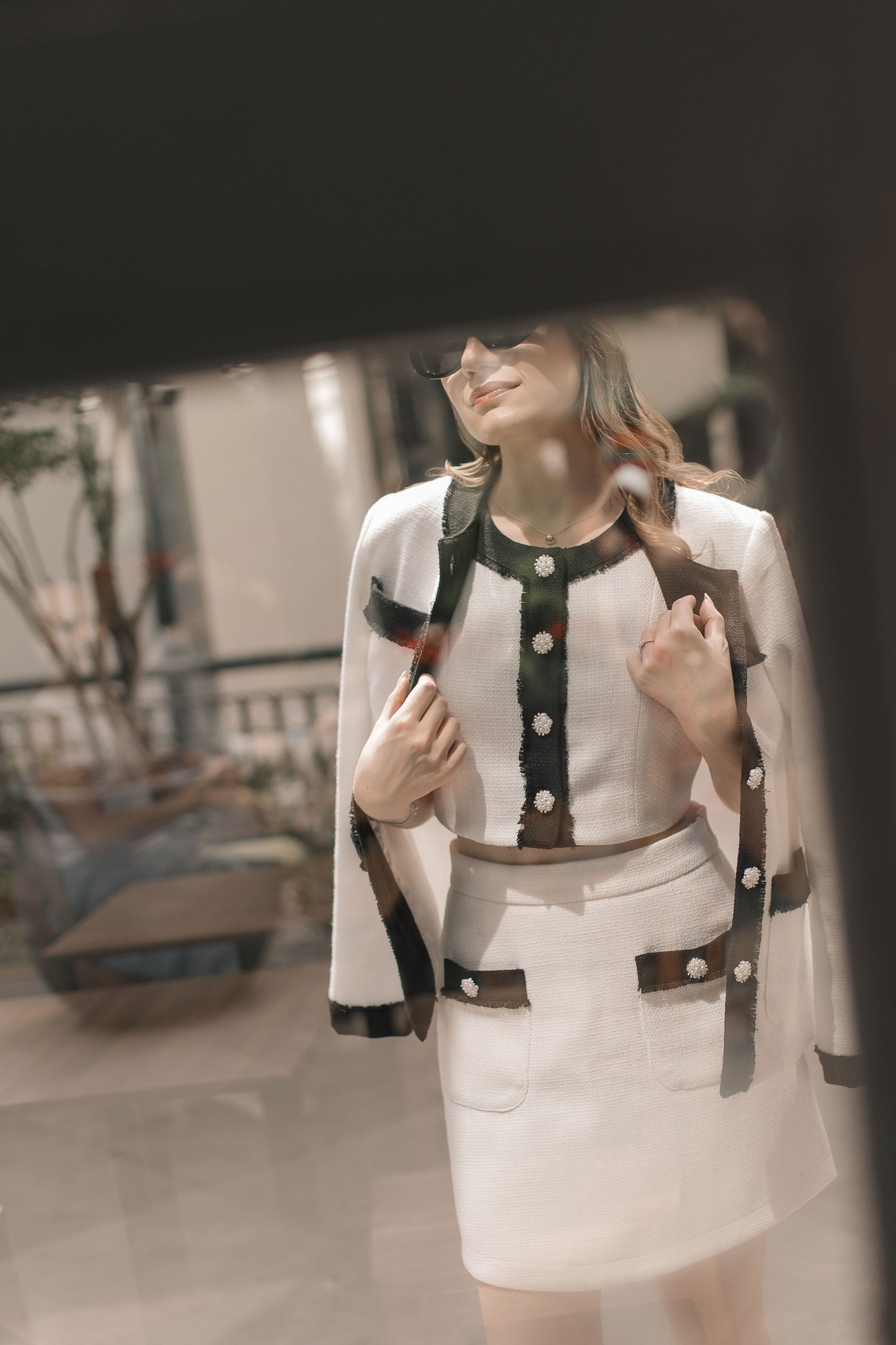 White Tweed Blazer