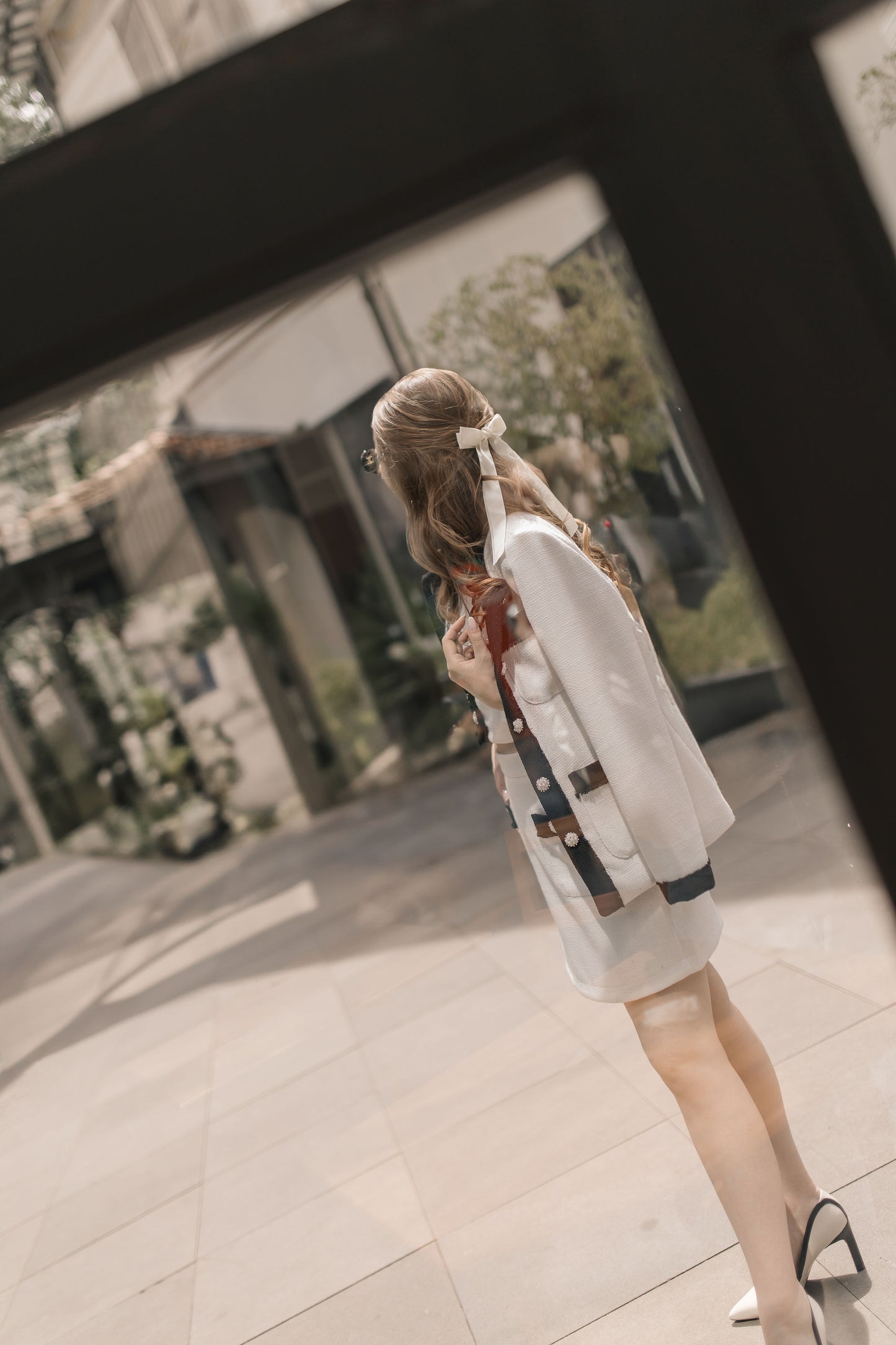White Tweed Blazer