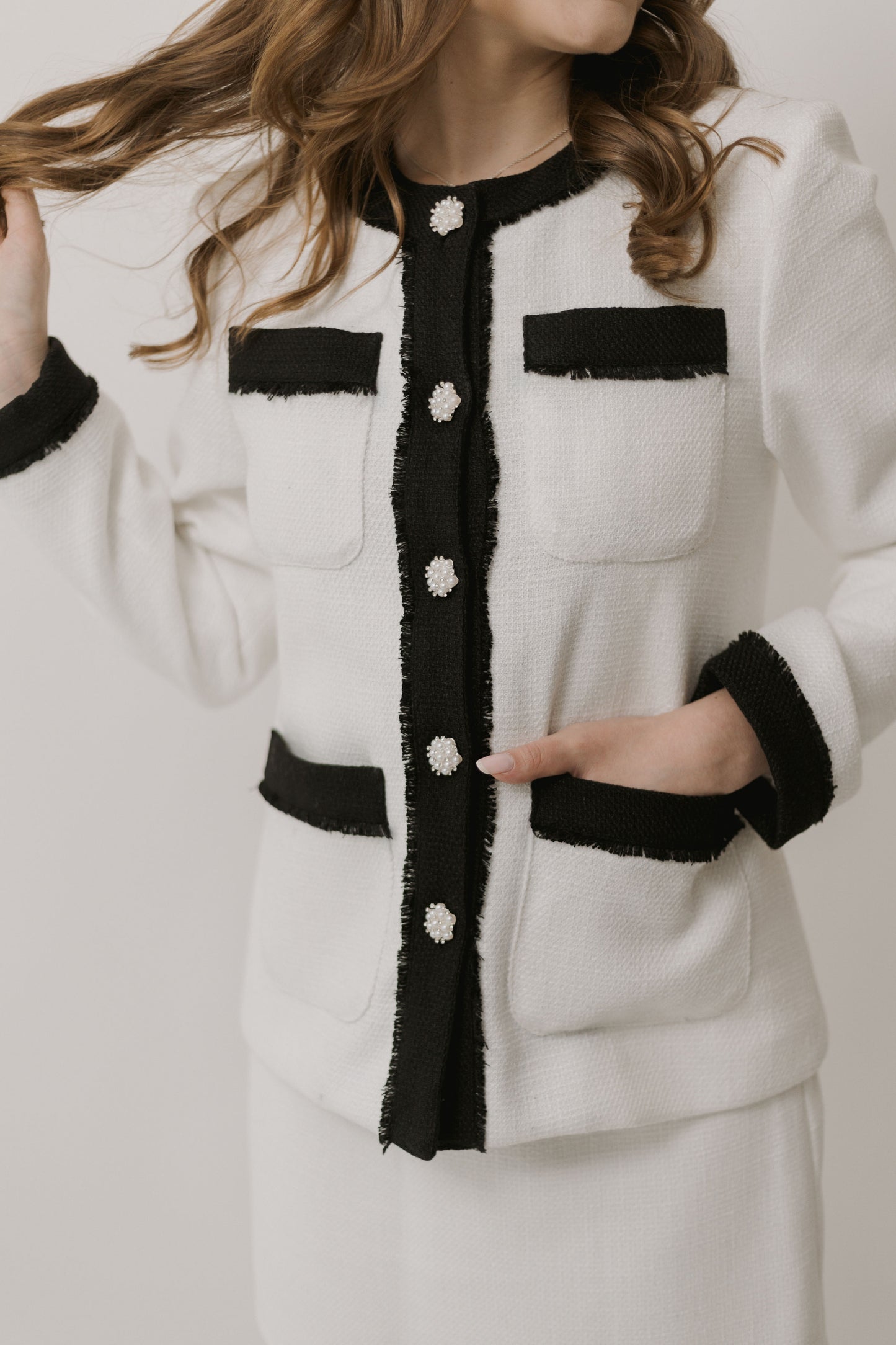 White Tweed Blazer