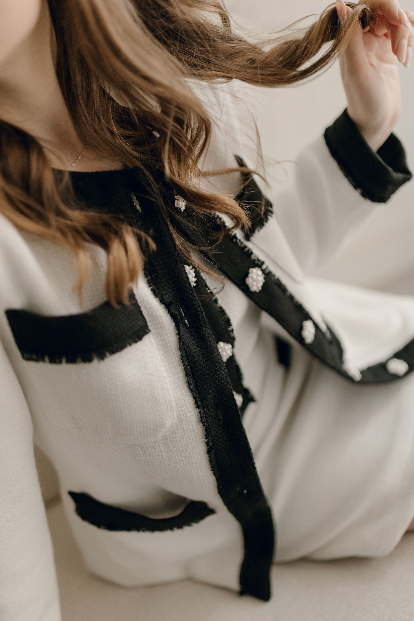 White Tweed Blazer