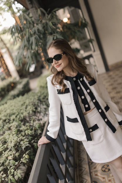 White Tweed Blazer