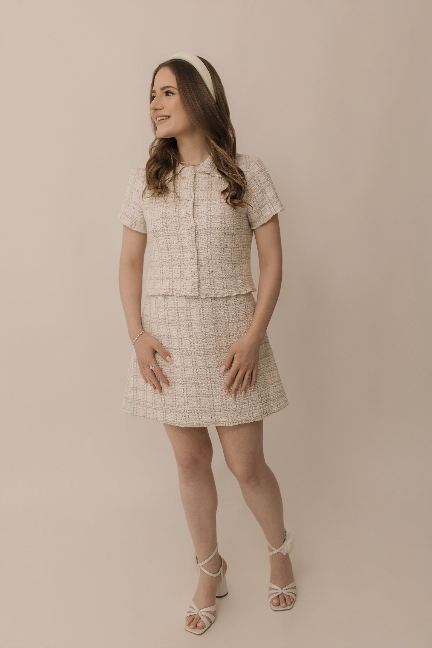 Pink Tweed Skirt